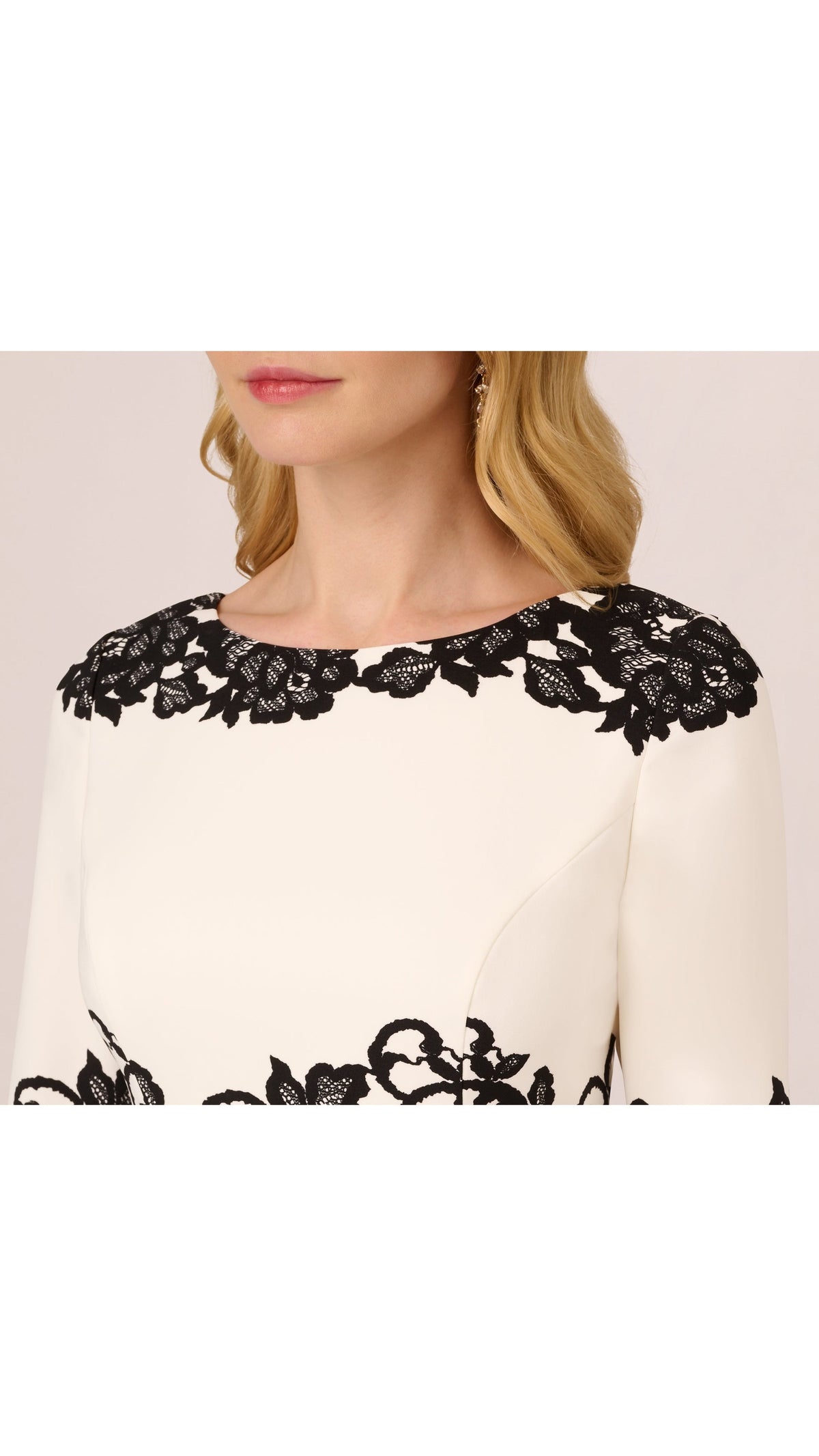 Adrianna Papell Plus Size Scroll Lace Midi Dress 105223 Wholesale