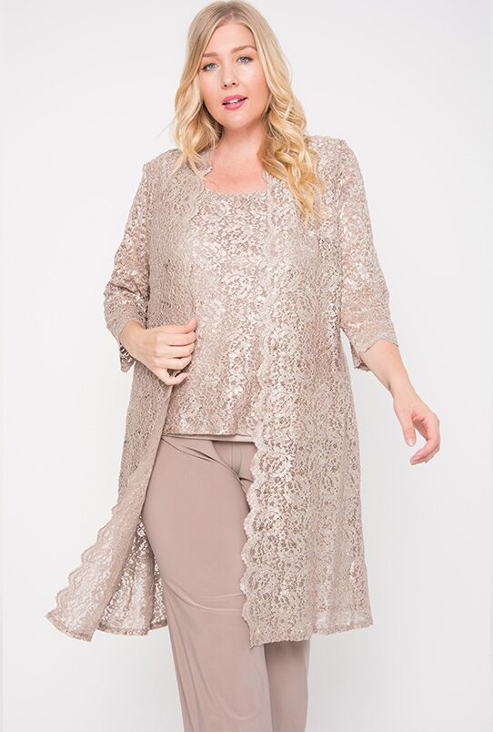 R&M Richards RM1993 Mother of the Bride Long Jacket Pant Suit