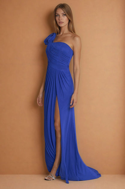 KOS Couture Sculpted Shoulder Formal Evening  Dress
