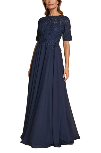 Mother of the Bride Dresses Short Sleeve Lace Mother Of The Bride Dress Navy