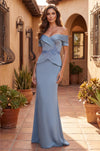 Off Shoulder Sleeve Mother Of The Bride Gown
