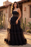 Floor Length Layered Formal Dress Prom Ball Gown