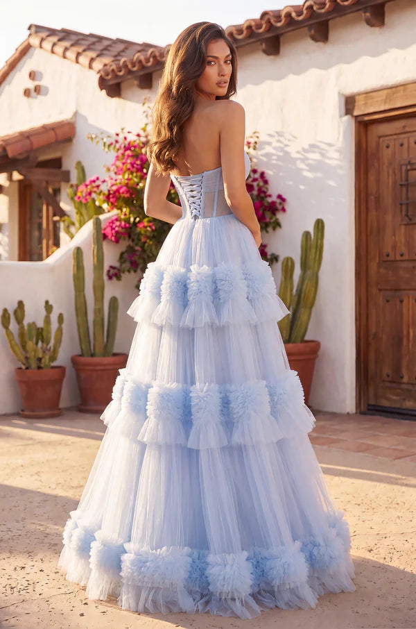 Floor Length Layered Formal Dress Prom Ball Gown