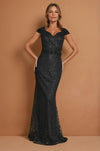 Formal Dresses Long Black Formal Short Sleeve Dress Black