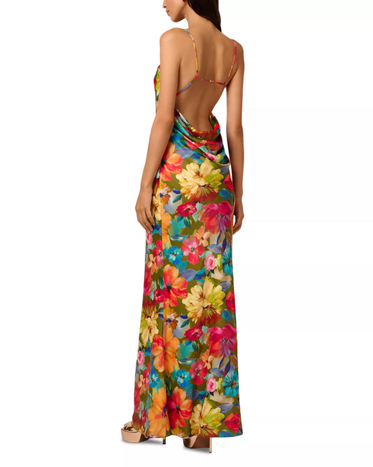 Yara Printed Satin Gown Liv Foster ML1E209313