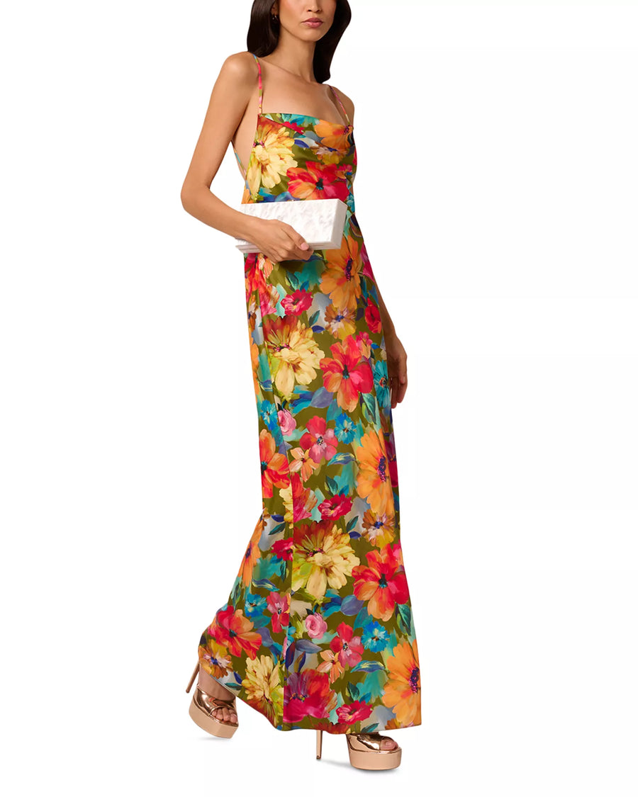 Yara Printed Satin Gown Liv Foster ML1E209313