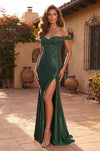 Off Shoulder Lace Up Formal Evening Dress