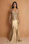 Off Shoulder Lace Up Formal Evening Dress