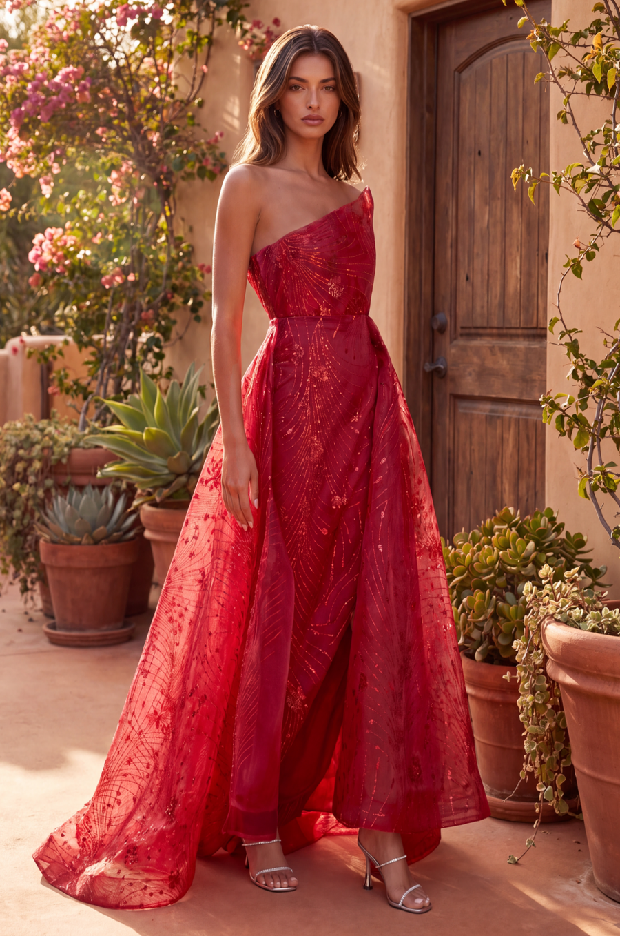 Formal Dresses Long Asymmetrical Strapless Formal Ball Gown  Burgundy