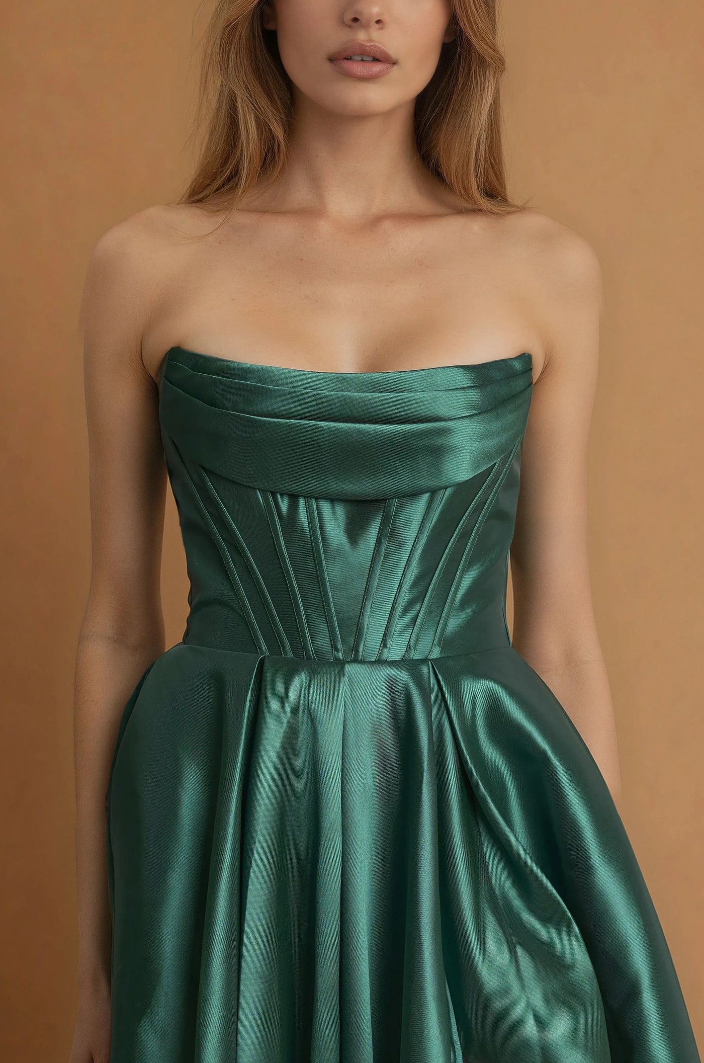 Formal Dresses Classic Long Mikado Corset Formal Ball Gown  Emerlad Green