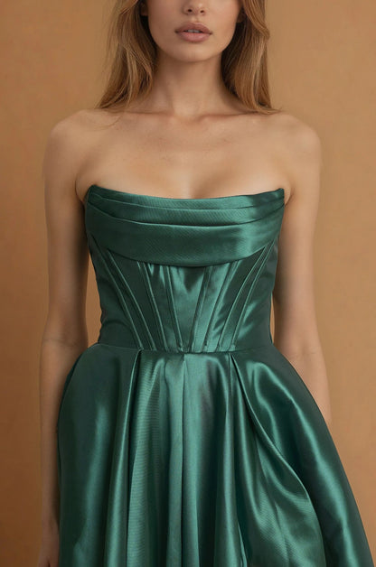 Formal Dresses Classic Long Mikado Corset Formal Ball Gown  Emerlad Green