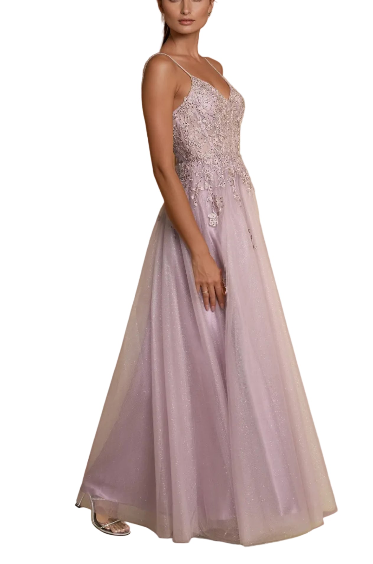 Prom Dresses Long Lace Formal Prom Ball Gown  Mauve