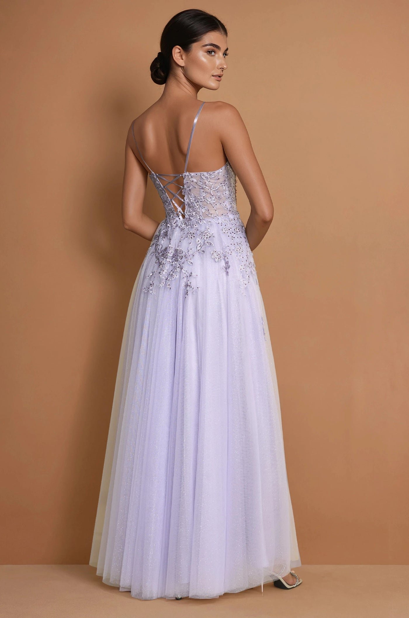 Prom Dresses Long Lace Formal Prom Ball Gown  Periwinkle