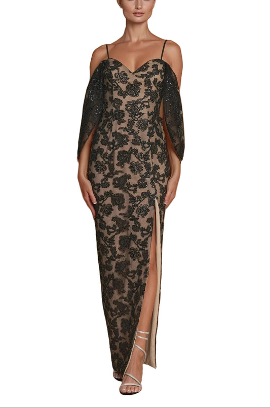 Formal Dresses Black Tie Formal Cocktail Party Dress Black / Nude