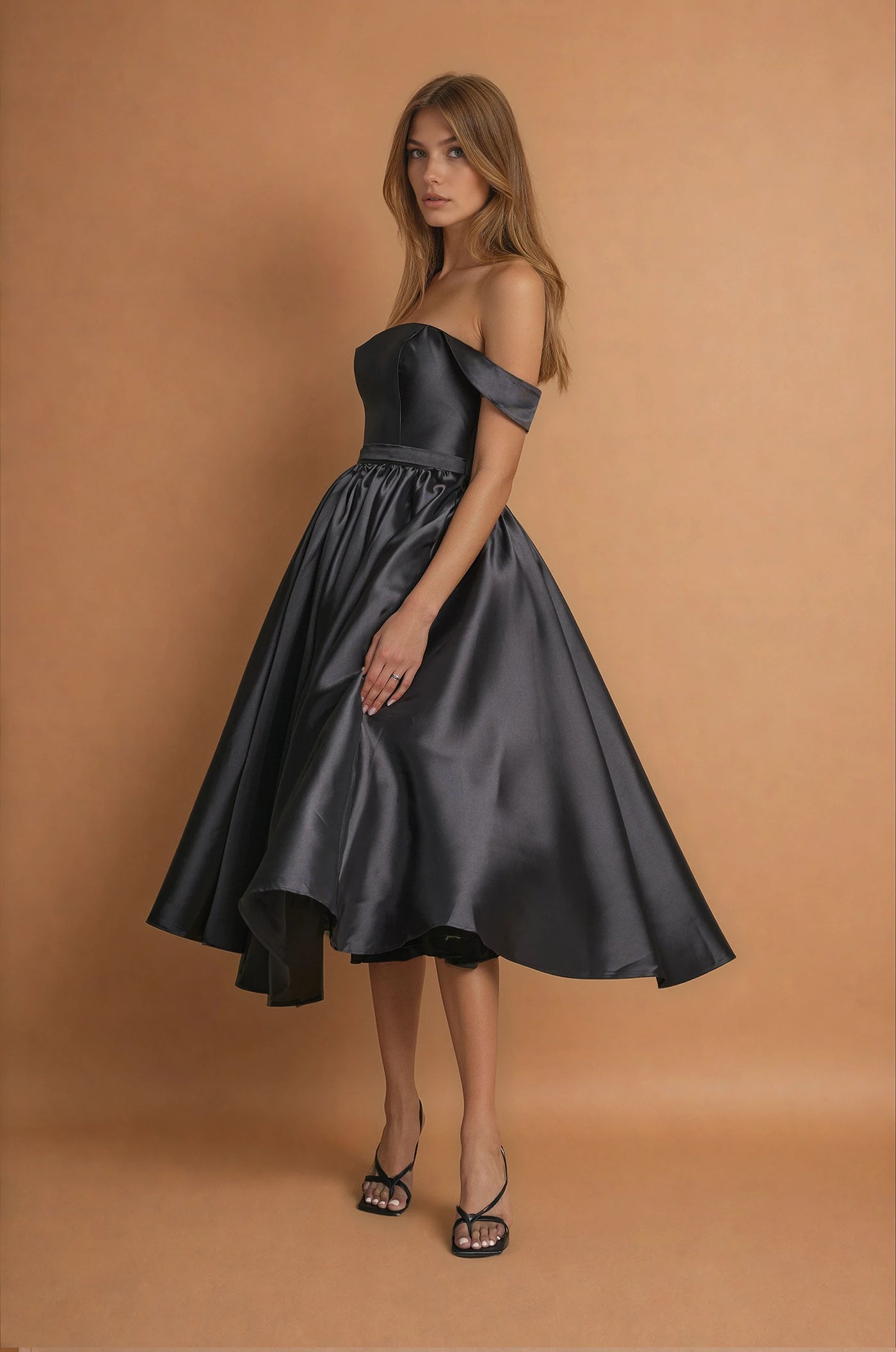 Evening Midi Black Tie Cocktail Dress – Immediate Apparel Evening Midi Black Tie Cocktail Dress – Immediate Apparel