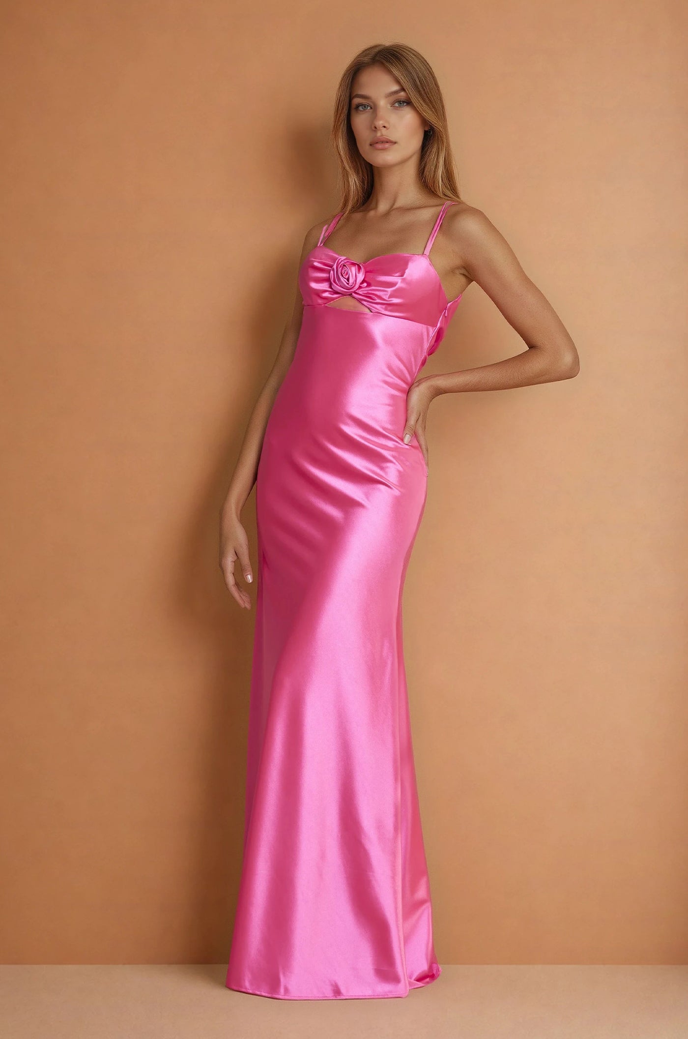 Floor Length Sexy Prom Satin Formal Dress
