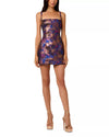 Wholesale Adrianna Papell ADAE212816 Square Neck Mini Woven Cocktail Metallic Dress