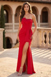 Figure Hugging Tailored Strapless Formal Dress