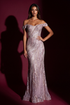 Off The Shoulder Sequin Evening Formal Dress