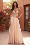 Strapless Sweetheart Beaded Corset A-Line Evening Dress