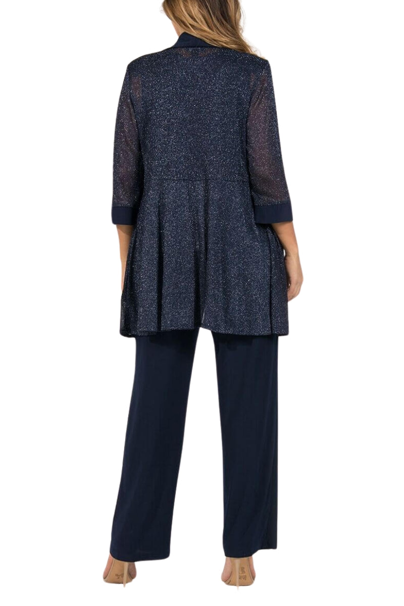 R&M Richards Mother of the Bride Pantsuit - Wholesale - NAVY - Back 