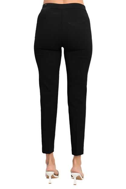 Counterparts banded mid waist slim leg millennium pant - Wholesale - BLACK - Back 