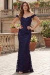 Off Shoulder Vintage Lace Mother of The Bride Dress