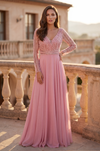 Long Sleeve Beaded Mother of the Bride Dress Wholesale