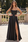 Classic Long Mikado Corset Formal Ball Gown