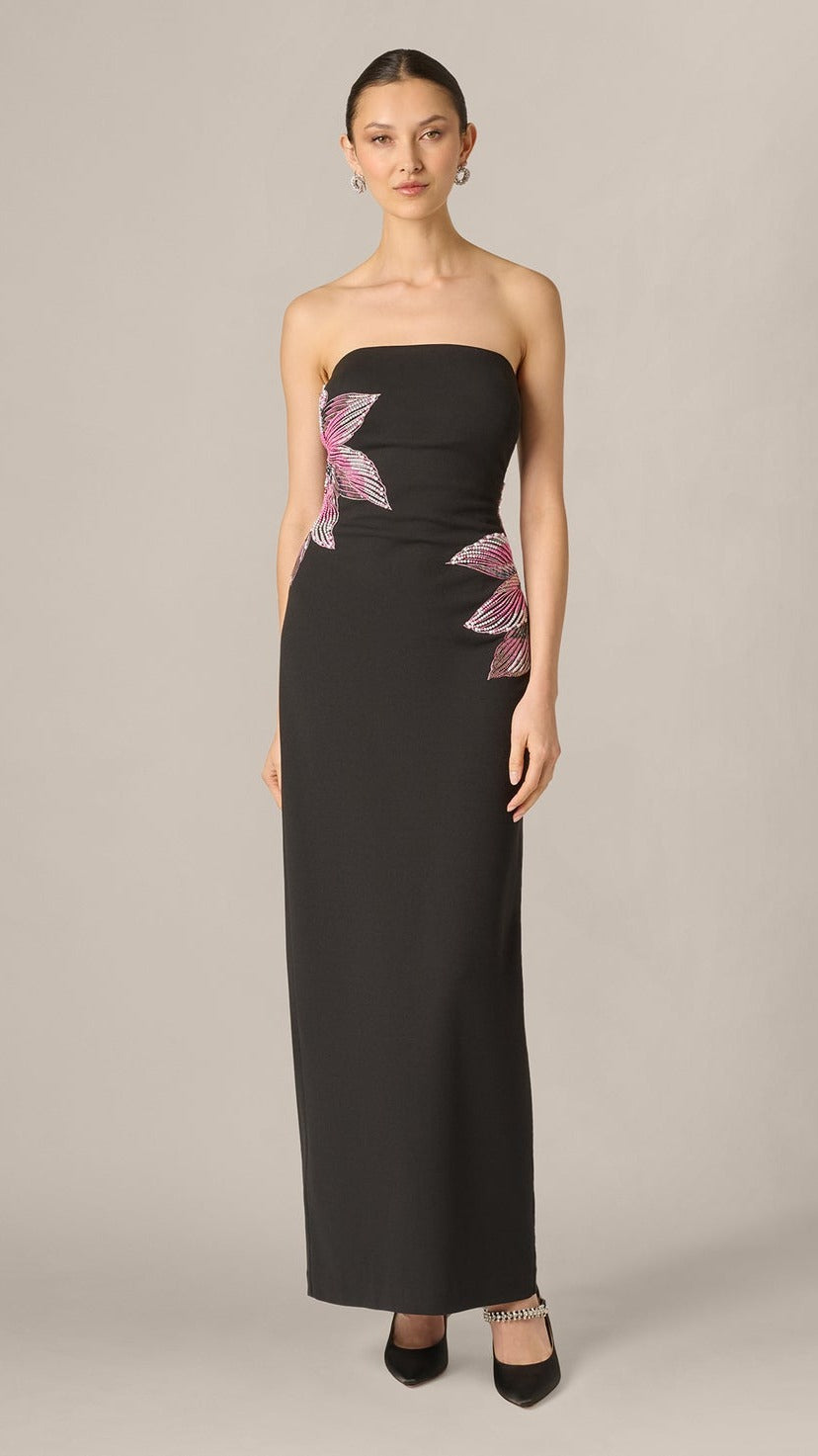 Aidan Mattox Strapless Beaded Flower Gown 209549 Wholesale
