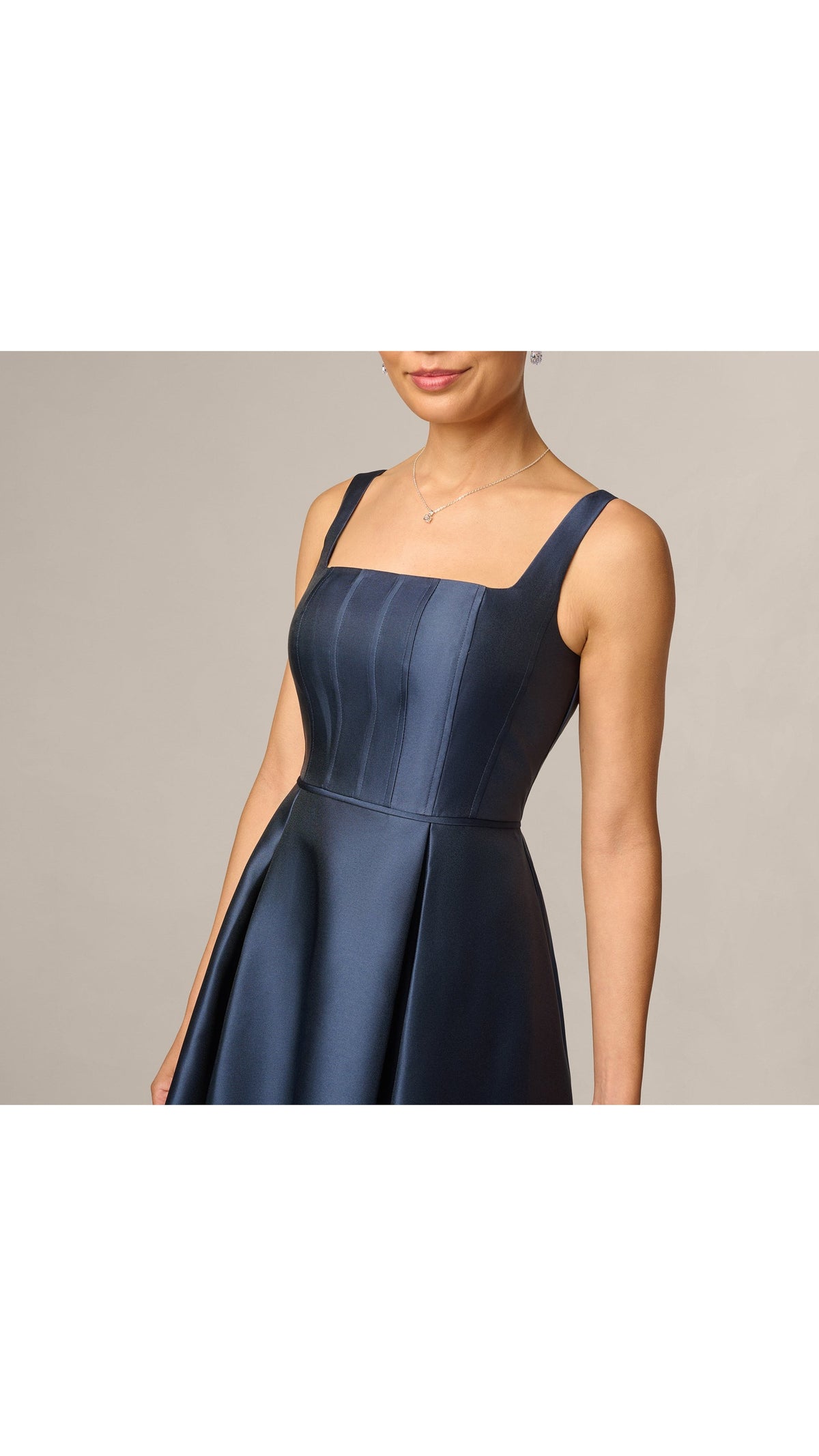 Adrianna Papell Petite Mikado Square Neck Midi Dress 211978 Wholesale