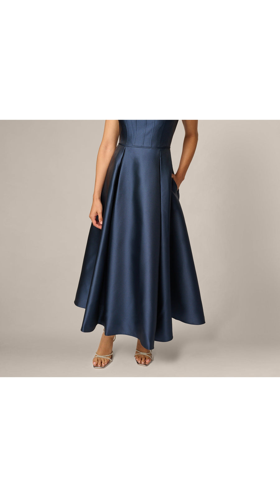Adrianna Papell Petite Mikado Square Neck Midi Dress 211978 Wholesale