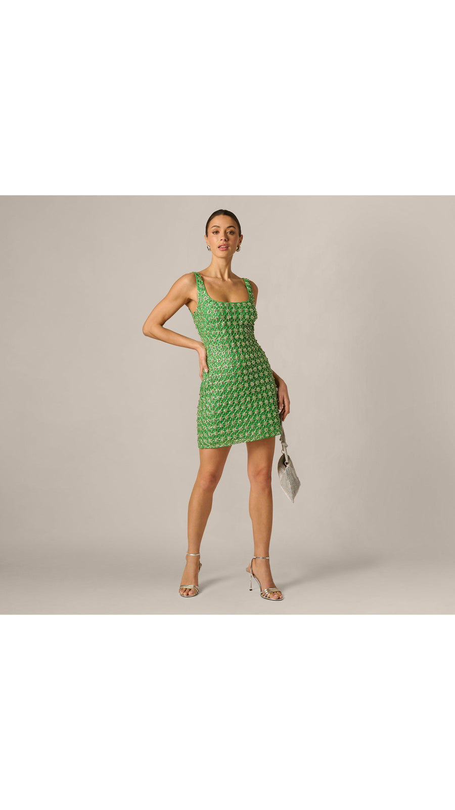 Adrianna Papell Sleeveless Beaded Sheath Mini Dress 213287 Wholesale