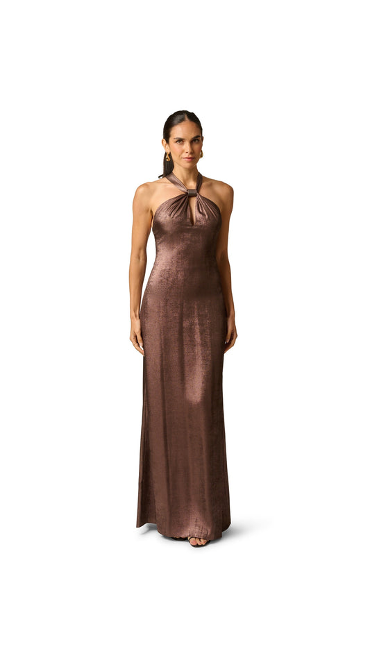 Adrianna Papell Foiled Chiffon Long Dress 213610 Wholesale