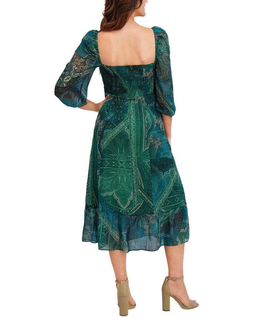 London Times Paisley Tile Fit Flare Dress T10126M