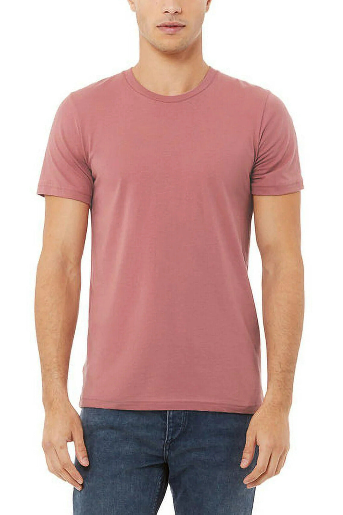 Bella Canvas Crew Neck Tee Modern Fit Unisex Jersey T-Shirt - MAUVE - Front