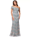 One-Shoulder Lace Gown Xscape 6922X