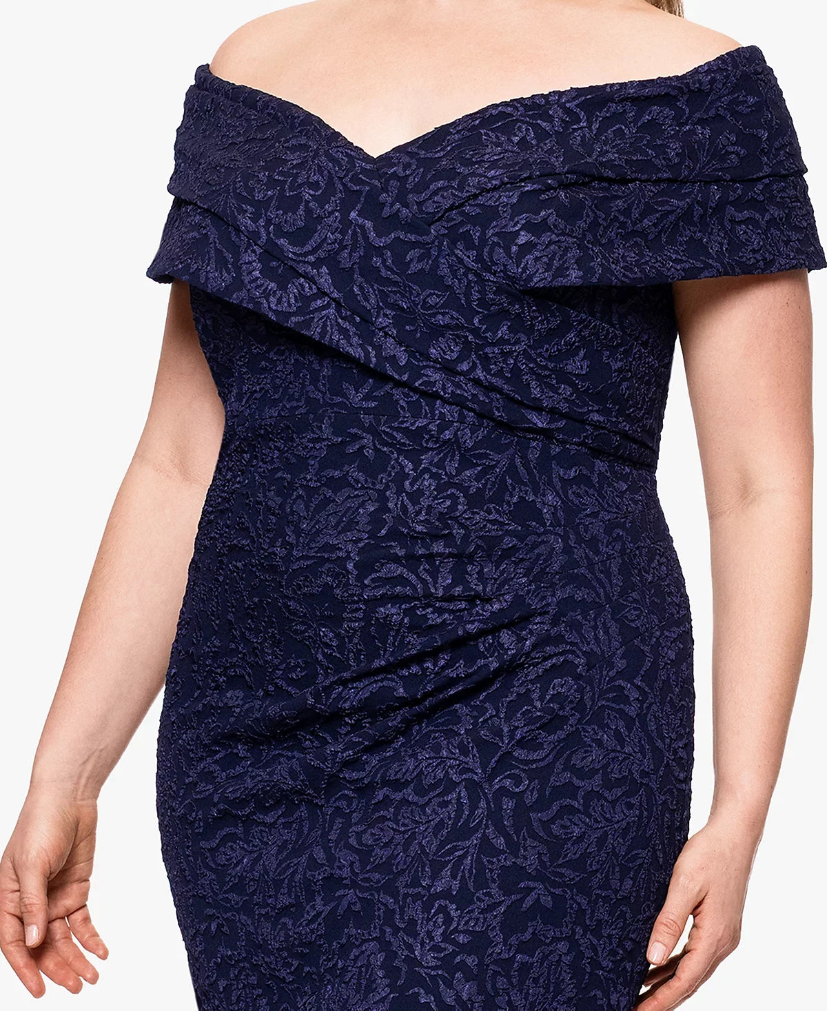 V Neck Tiered Chiffon Gown Betsy & Adam A27206W