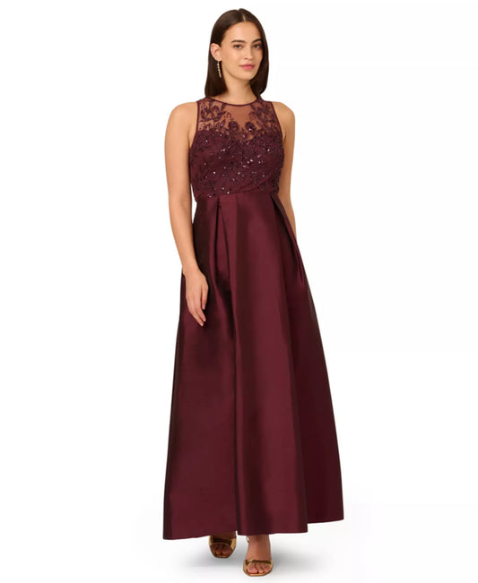Adrianna Papell AD5E211539 Beaded A Line Formal Dress