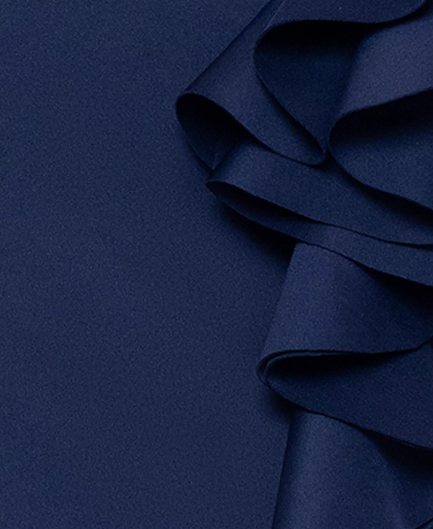 V-Neck Ruffle Detail Midi Dress Xscape 7386X