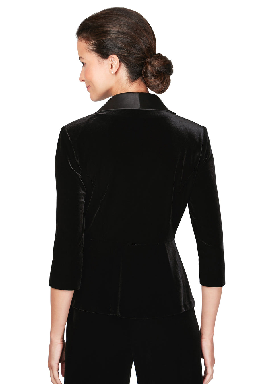 Alex Evenings Shawl Lapel Hip Length Velvet Formal Top 3915736 Wholesale