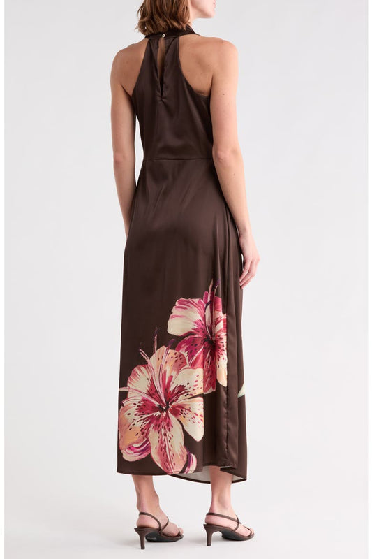 Wholesale Asymmetric Halter Maxi Dress Badgley Mischka BW50483
