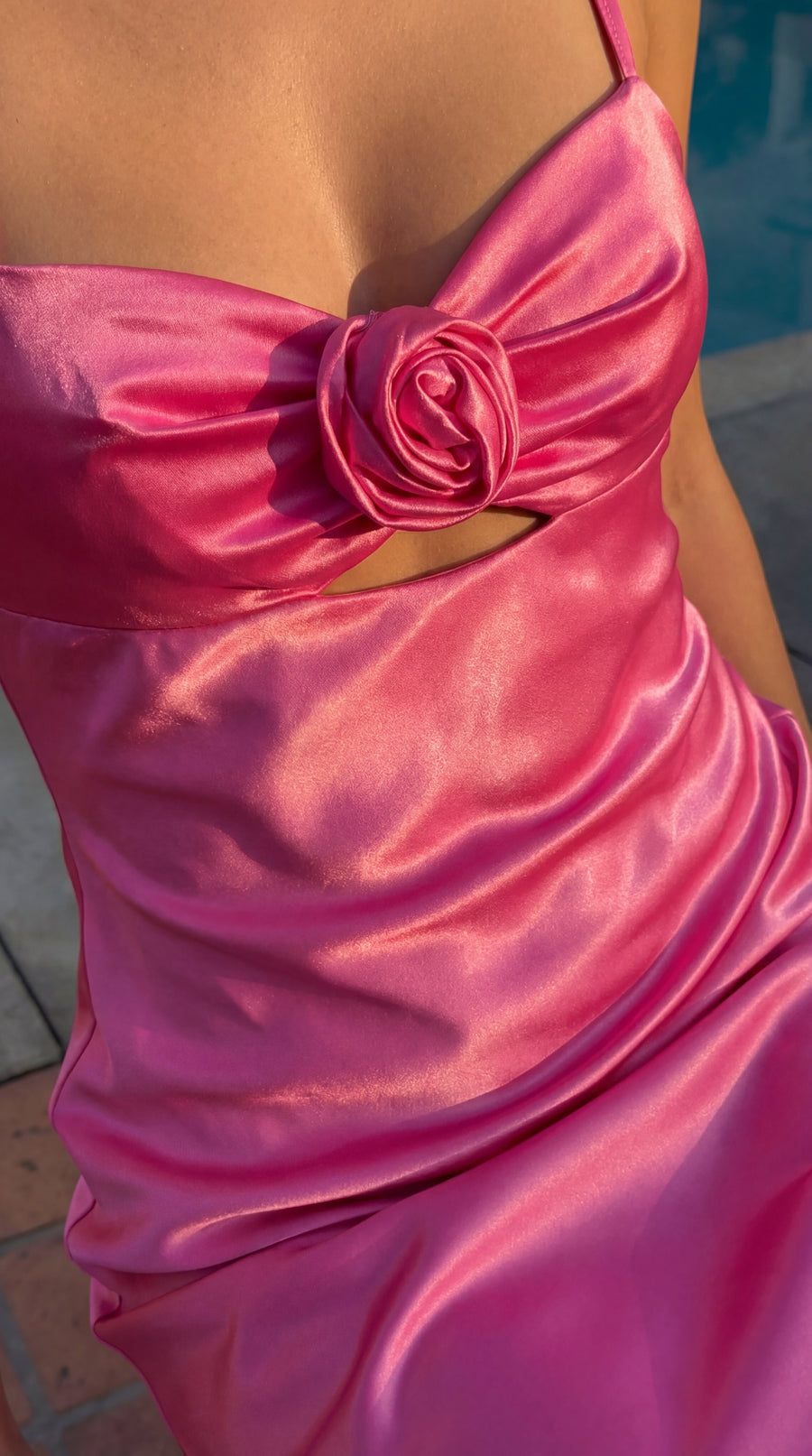 Prom Dresses Long Sexy Prom Satin Formal Dress Pink