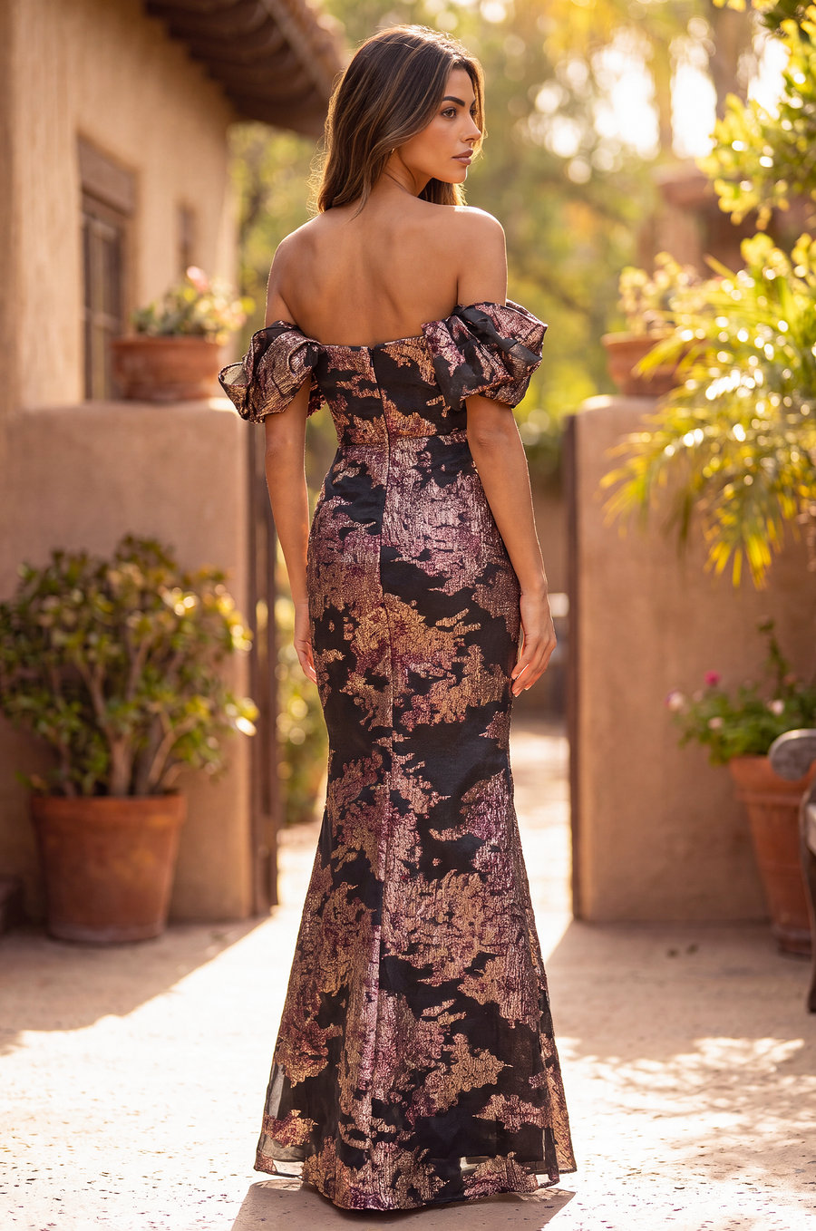 Floor Length Off Shoulder Formal Couture Evening Dress