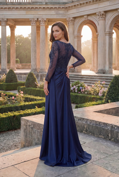 Long Sleeve Formal Mother Of The Bride Dress