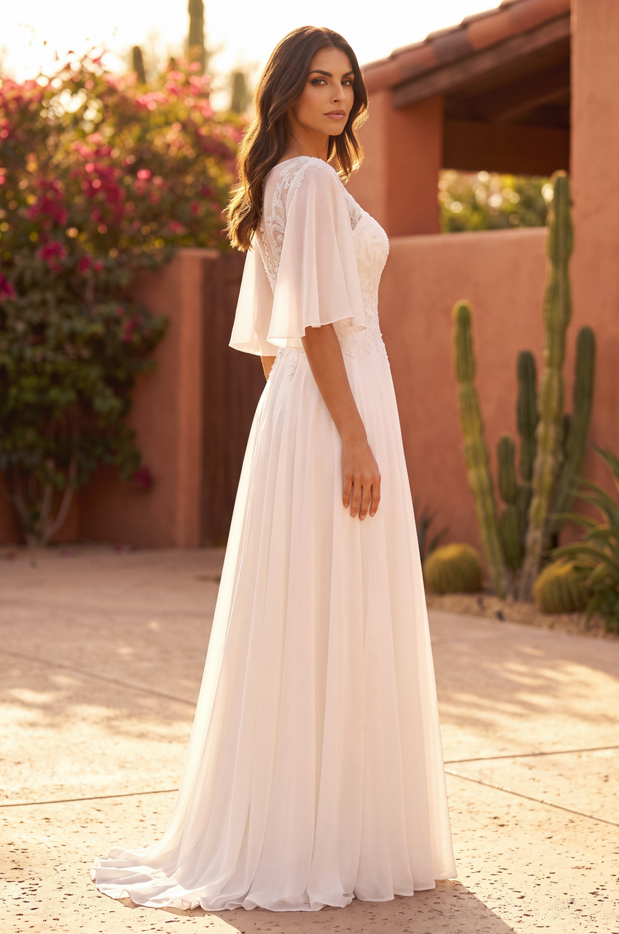 Mini Sleeve Mother of the Bride Dress