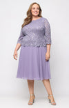 Alex Evenings 4121796 Short Plus Size Chiffon Dress