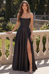 Classic Long Mikado Corset Formal Ball Gown