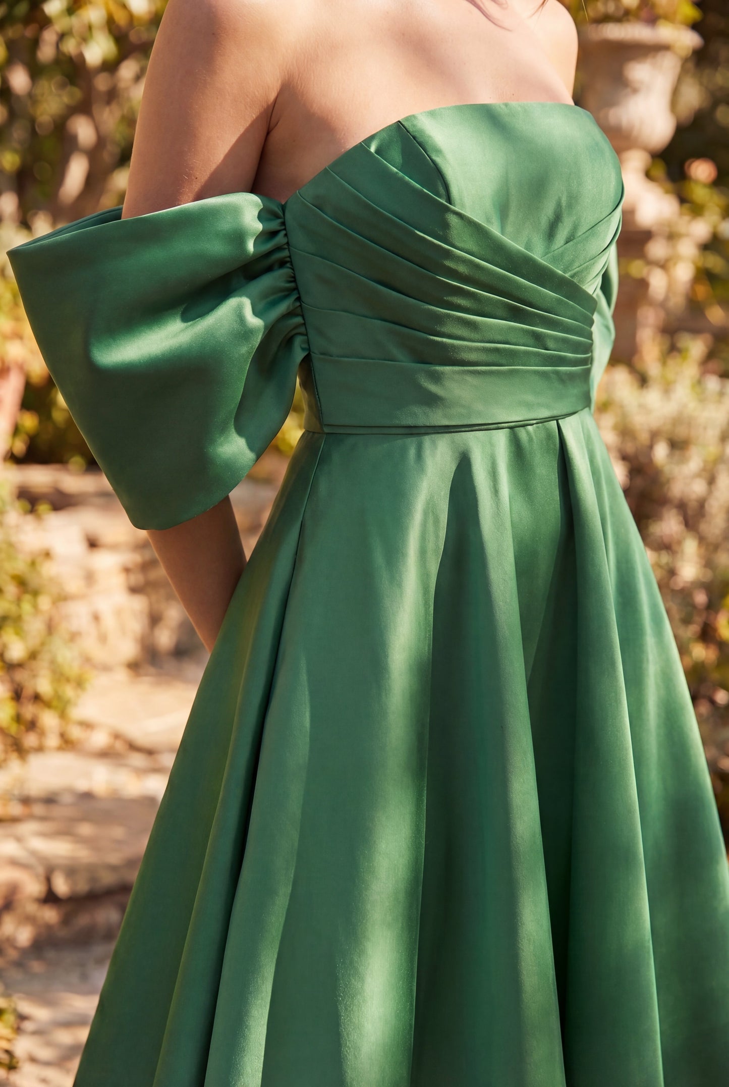Long Formal Gown Off Shoulder Sleeves