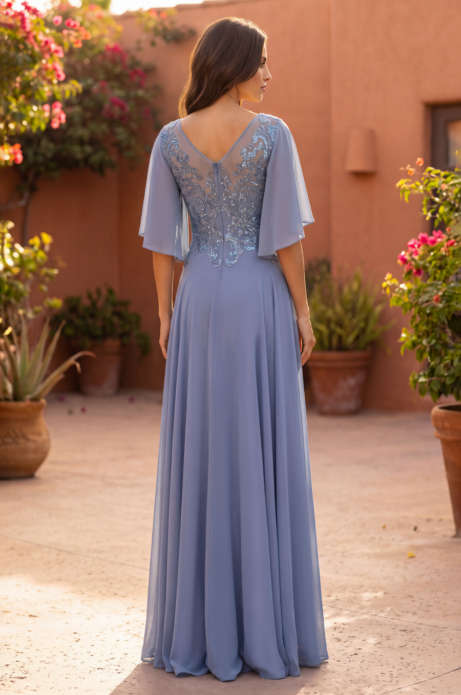 Mini Sleeve Mother of the Bride Dress